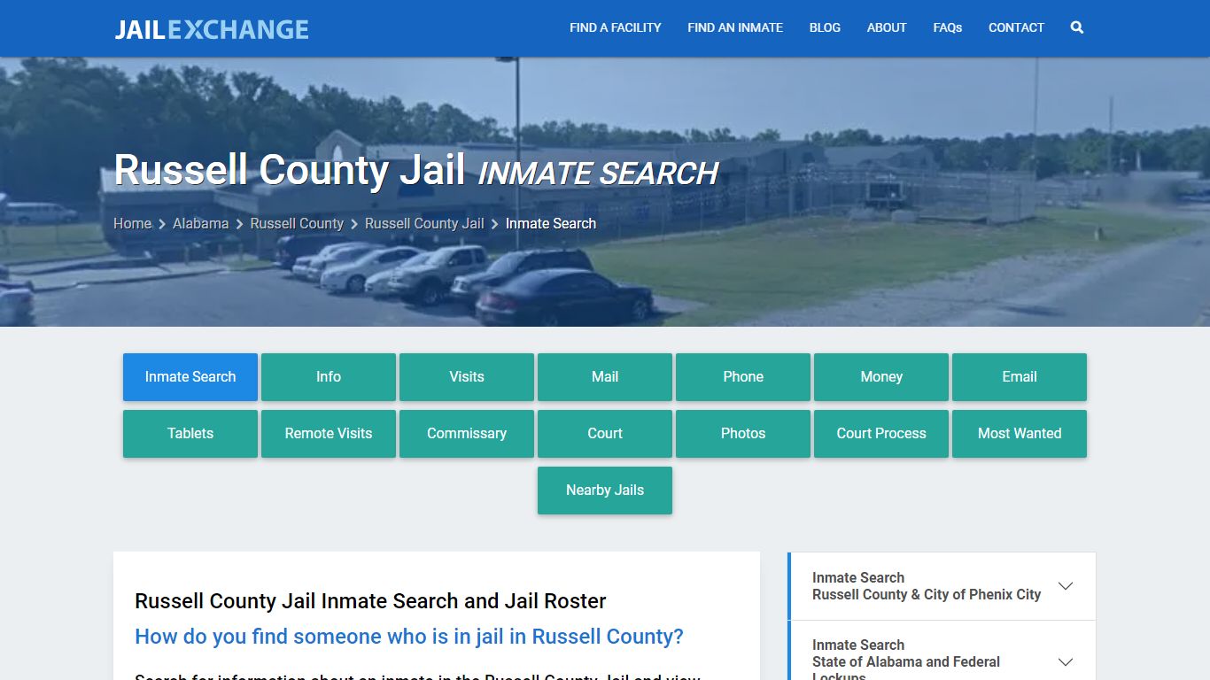 Inmate Search: Roster & Mugshots - Russell County Jail, AL