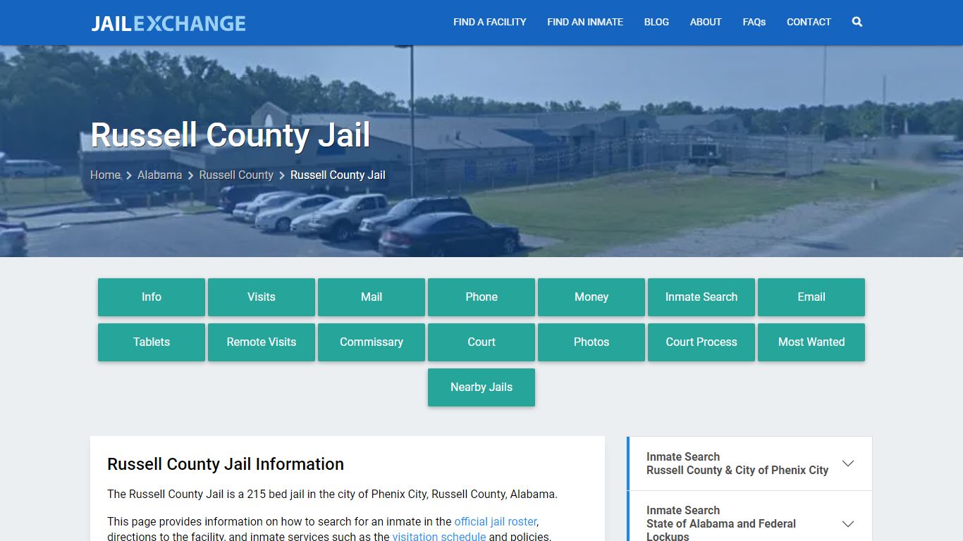 Russell County Jail, AL Inmate Search, Information